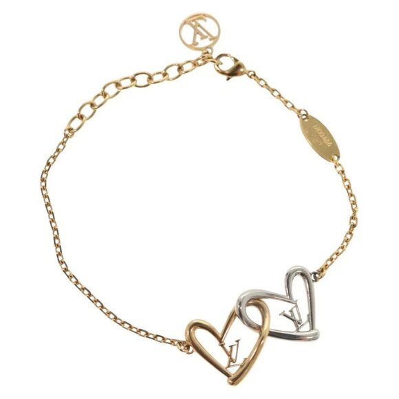 LOUIS VUITTON Brassle Heart Falling in Love Bracelet metal M00466 LV Auth 138914 - Picture 1 of 13